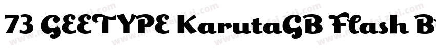 73 GEETYPE KarutaGB Flash Black字体转换